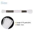thumbnail image 2 of Uxcell 12 Skeins Embroidery Floss 8m Each Long Fiber Cotton Cross Stitch Thread White, 2 of 6
