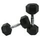 thumbnail image 3 of Par de Mancuernas Hexagonales Fire Sports Caucho Negro 10Kg, 3 of 4