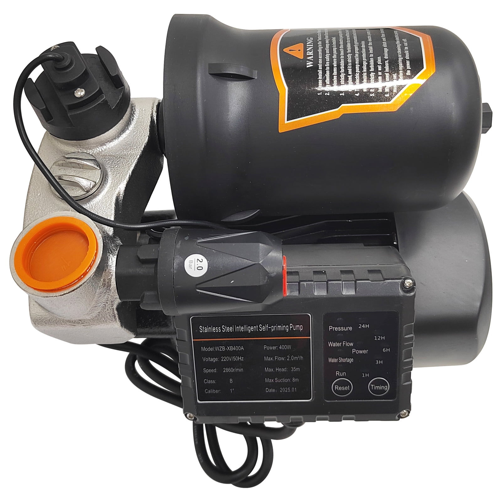 Self Priming Water Pressure Booster Pump with Intelligent Control 220V 2.0m³/h Flow Max Head 35m