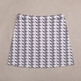 thumbnail image 5 of Aesthetic Red Lilac And White Ripple Women's High Waist Skirt Stretchy Casual Mini Skirt, 5 of 8