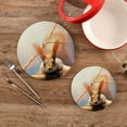 thumbnail image 2 of SKYSONIC Cute Squirrel Autumn Pot Holders Trivets, 2 Pcs Heat Resistant Trivets,Fall Forest Animal Cotton Thread Weave Mats for Hot Pads Pans Pot Bowl Teapot for Kitchen Decor, 2 of 7
