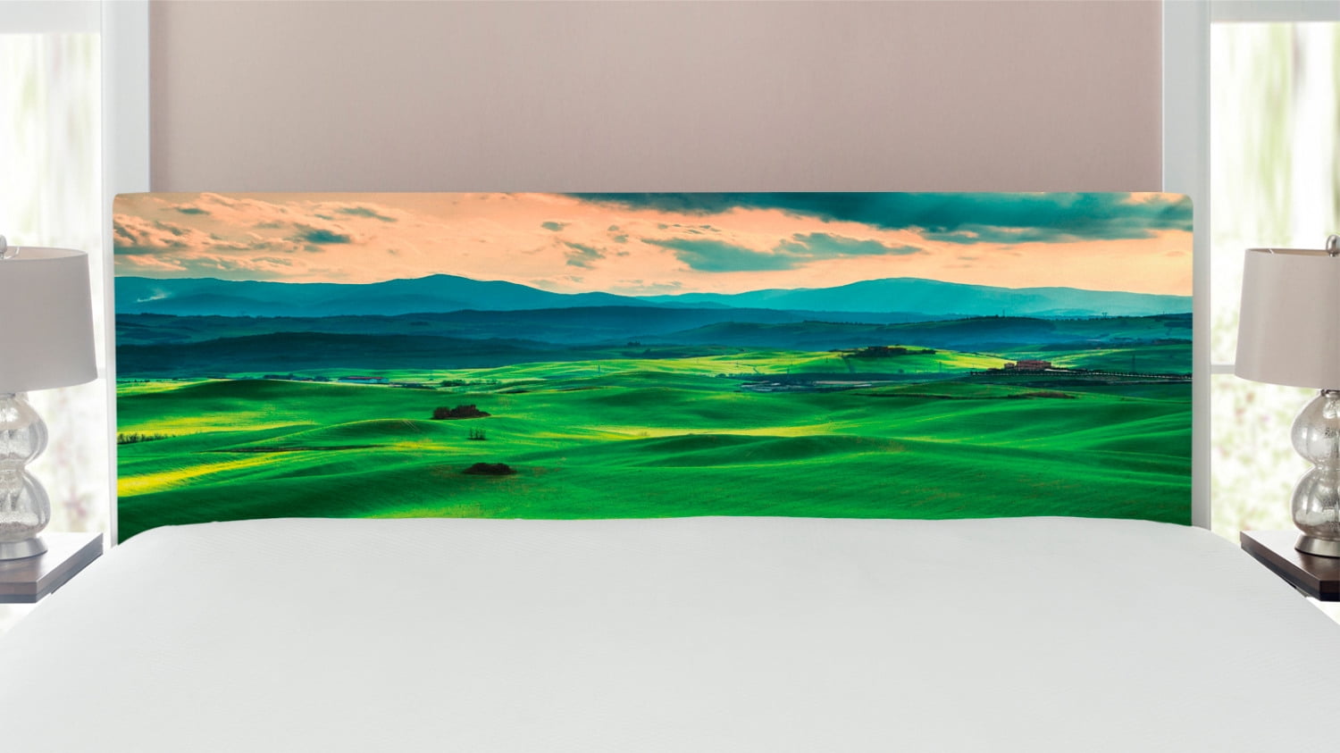 Tuscany Headboard, Tuscany Spring Rolling Hills on Sunset Agriculture ...
