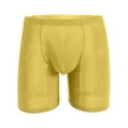 thumbnail image 4 of IWRICH Men's Seamless Breathable Boxer Briefs Mid Waist Ice Silk Sports Inspired Underwear Yellow XL, 4 of 4