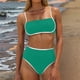 thumbnail image 2 of Trajes de Baño para las Mujeres con Impresión de Leopardo Cintura Alta, Bikini Sexy Dividido con Almohadillas Extraíbles, 2 of 9