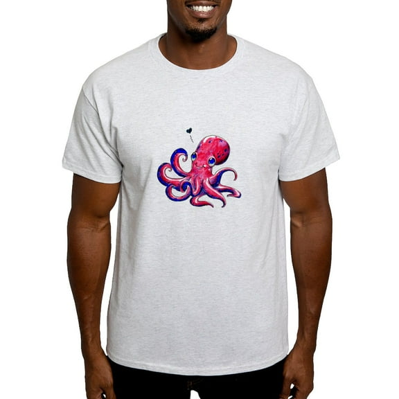 CafePress - Squid Love Light T Shirt - Men's Classic Graphic T-Shirt