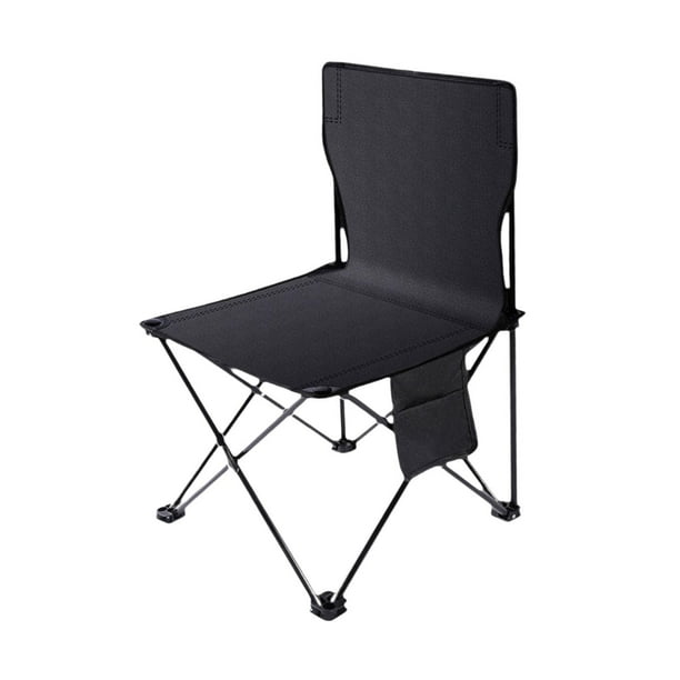 Silla plegable para acampar Silla de pesca portátil con bolsillo lateral Silla de camping portátil L