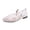 White, variant on Women's Floral Lace Ballet Flats Mesh Sheer Square Toe Elegant Flat Shoes Black Size 43