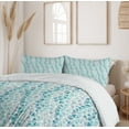 thumbnail image 6 of Ambesonne Teal Green Duvet Cover Sets, Pastel Mosaic Triangles, 2-King, Teal Seafoam and Dusk, 6 of 7