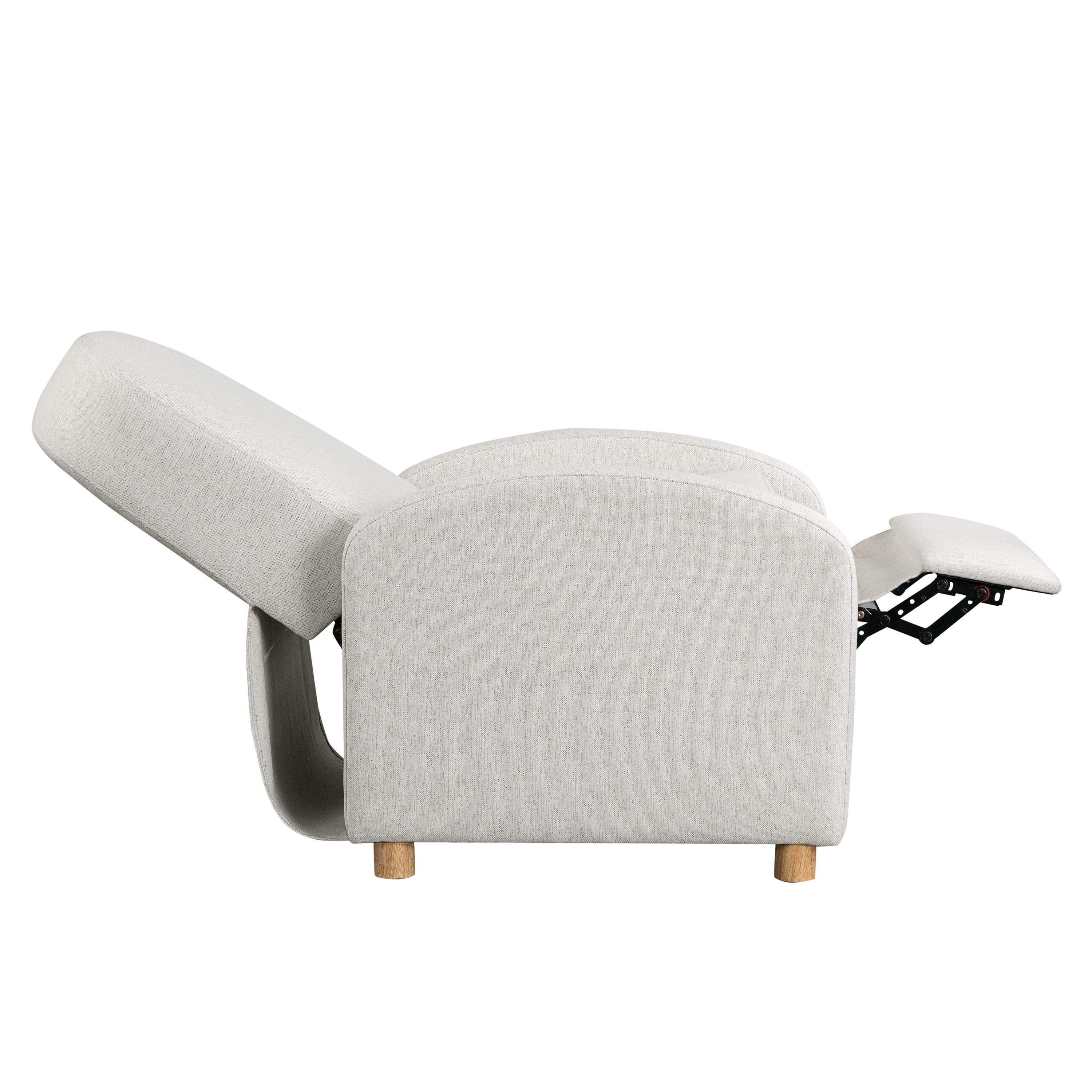 Relax-A-Lounger Lansing Modern Pushback Recliner, Cream Fabric