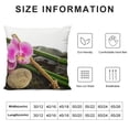 thumbnail image 5 of Orinice Orchid Bamboo Rock Graphic Decorative Cushion Throw Pillow Cover for Home Couch Living Room Bed Sofa Pillowcase 1PC 20x20in, 5 of 5