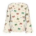 thumbnail image 5 of MESSUEN Christmas Shirts for Women Bell Sleeve Tops for Women Long Sleeve Undershirt for Women Sweatshirts Womens Shirts Womens Shirt Shirts Women Yellow M, 5 of 8