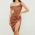 thumbnail image 1 of Gspmoly Robes d'Été pour Femmes, Mode d'Été pour Femmes Robe à Épaules Sans Manches à Empiècements Irrégulière Robe de Cocktail Vente de Liquidation, 1 of 8