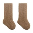 thumbnail image 1 of HAiming Children's Winter Thermal Socks Thick Cable Solid Color Warm Comfortable Fall Winter Stockings, 1 of 2