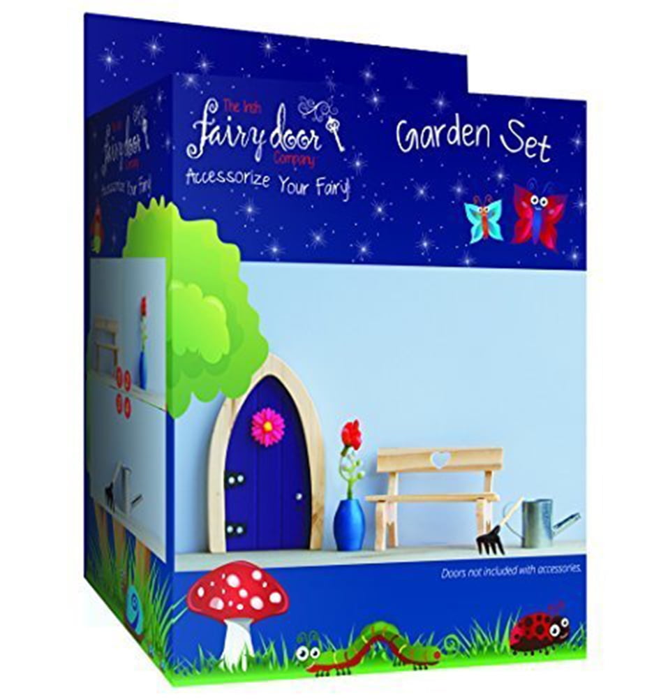 Irish Fairy Door 4-Piece Garden Accessory Set