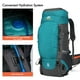 thumbnail image 2 of Mochila de senderismo resistente al agua de 65 l con funda para lluvia para deportes al aire libre y viajes, 2 of 8