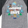 thumbnail image 3 of Paw Patrol - This Is My Camping Shirt - Toddler And Youth Raglan Graphic T-Shirt, 3 of 5