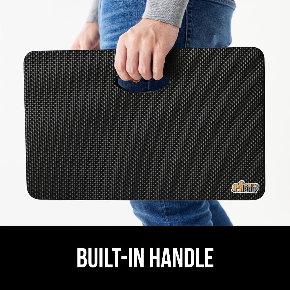 GORILLA GRIP Kneeling Pad, Cushioning Support for Knees, Extra Thick, Water Resistant, 17.5x11 Black