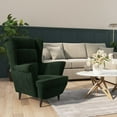 thumbnail image 1 of vidaXL Fauteuil Velours Vert Foncé, 1 of 5