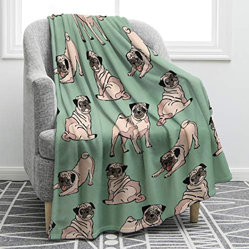 Jekeno Sherpa Blanket US Flag with Deer Forest Soft Warm Print Throw Blanket Adults Gift Sofa Chair Bed Office 50x60
