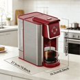 thumbnail image 6 of Jesslyn 3 in 1 Single Serve Coffee Maker: Coffee Machine Compatible with K Cup Capsules & Grounds, Instant Coffee Pot, Tea Maker Brewer - Removable 50 Oz Water Reservoir, 120V 1150W, Black, 6 of 6