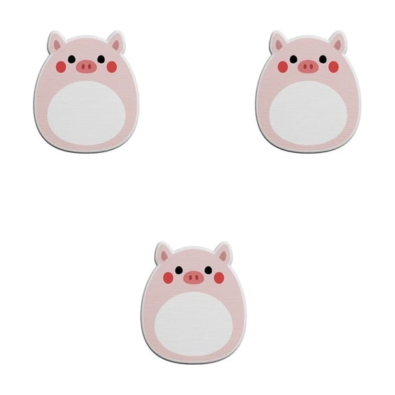 Pig Drink Coasters Cute Pink Mug Coaster Mat Set 3 for Coffee Table Home Living Room Decor