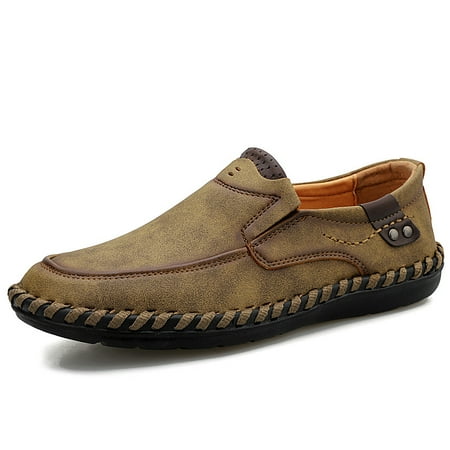 

Men‘s Premium Genuine Leather Casual Slip On Loafers Breathable Shoes