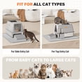 thumbnail image 5 of Stainless Steel Cat Litter Box with Scoop, Metal Litter Box High Sided, Cat Litter Box Enclosure, XL Extra Large High-Sided Litter Boxs (Anti-Urine Leakage, Include Scoop) (Grey), 5 of 7