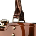 thumbnail image 5 of Style Strategy purses patent leather Satchel handbags for women  Top Handle snap lock Shoulder bags crossbody for women, 5 of 7