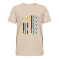 thumbnail image 3 of Jinhomg Mens Funny Party Tee Shirt 2025 Fashion Mardi Gras Print Tops Big and Tall Casual Short Sleeve Crew Neck Holiday T-Shirts Tuesday Carnival Wear Lightening Deals Khaki XXL, 3 of 4