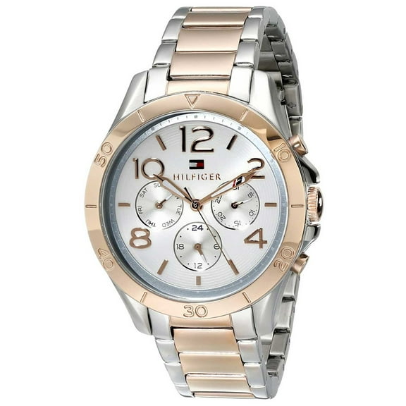 Tommy Hilfiger Women's 1781525 Sophisticated Sport Silver Dial Two Tone Rose Gold Steel Watch