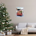 thumbnail image 3 of Stupell Industries Puppies in Holiday Truck Holiday Painting White Framed Art Print Wall Art, 24 x 30, 3 of 9