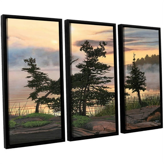 ArtWall Ken Kirsh "Auburn Evening" 3-Piece Floater Framed Canvas Set