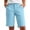 *1-Blue, variant on VBVC Women's High Waisted Stretch Bermuda Shorts , Dressy Summer Straight Leg Shorts For Women , Ladies' Casual Button Waist Shorts with Pockets,Wine,S-3XL