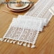 thumbnail image 4 of Elegant Cotton Linen Table Runner for Dining and Dessert Tables Beige White, 4 of 10