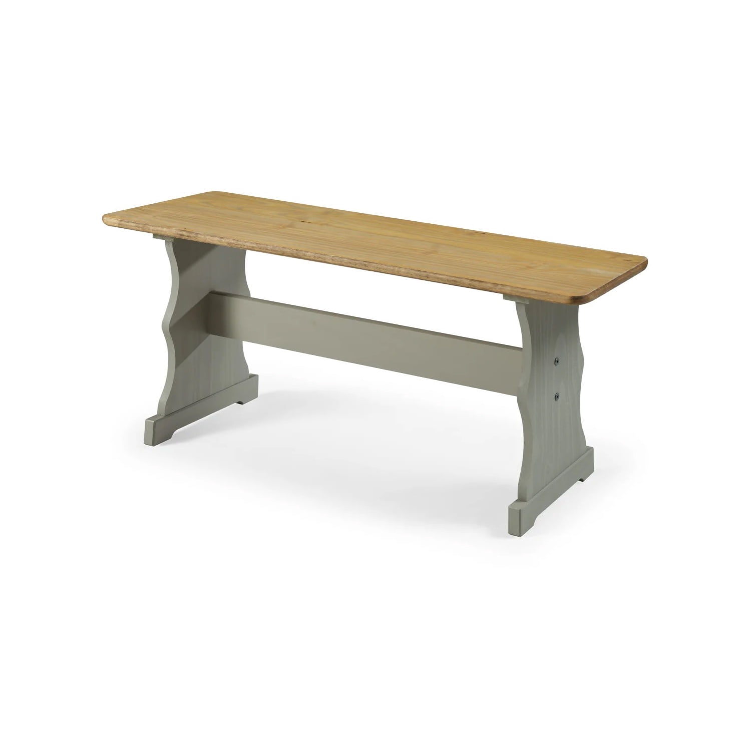 OS Home and Office Furniture Solid Pine Corner Dining Booth in Gray