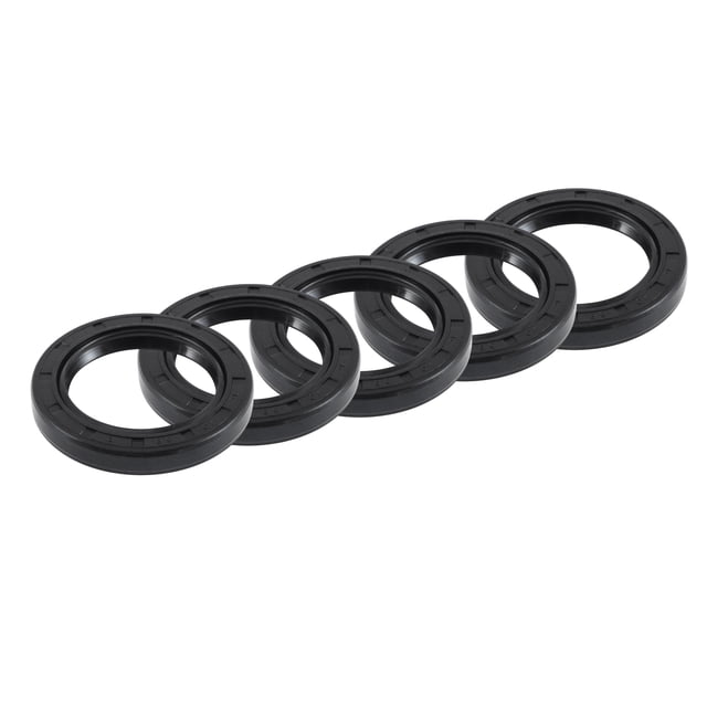 Sello de Aceite Universal TC Doble Labio con Resorte de Acero 40x58x8mm Alta Presión Caucho NBR Negro 5pcs