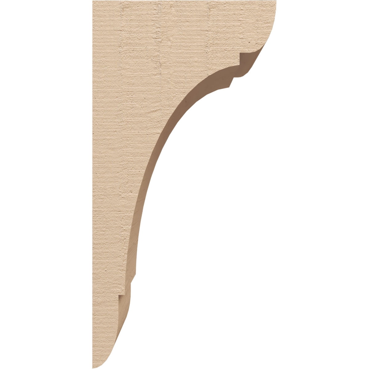 7"W x 7"D x 14"H Wide Olympic Rough Cedar Woodgrain TimberThane Corbel, Primed Tan