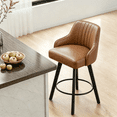 thumbnail image 6 of Ktaxon Modern Swivel Bar Stools Set of 1, Counter Height 24" Barstools with Fabric Padded Seating, 1 PCS Bar Stools for Kitchen Island, Bar, Home, Breakfast, Antique Bronze, 6 of 6