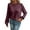 Red, variant on Lightweight Sweaters for Women Crew Neck Casual Loose Solid Color Knitted Pullover Sweater