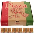 thumbnail image 1 of 10pcs Paper Pizza Box Empty Thicken Paper Pizza Case 8in Takeout Pizza Carrying Box, 1 of 4