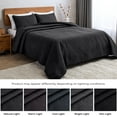Mellanni Bedspread Coverlet Set Black Reversible Bedding Cover