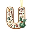thumbnail image 1 of Manualidades decorativas para fiestas, decoración para árbol de Navidad, colgante de acrílico 2D con 26 letras, decoración navideña colgante, manualidades DIY, decoración navideña para el hogar, decor, 1 of 5