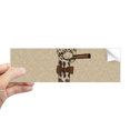 thumbnail image 1 of Giraffe Cartoon Animal Brown Rectangle Bumper Sticker Notebook Window Decal, 1 of 1