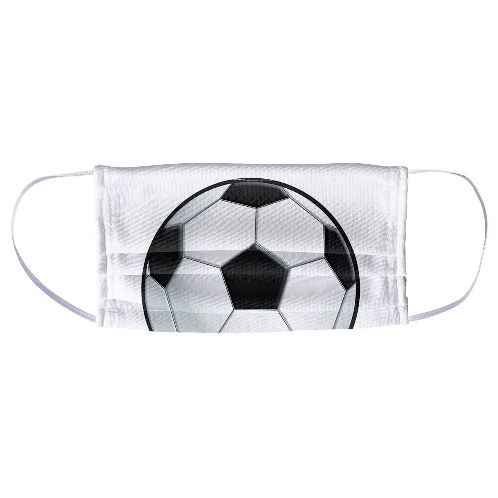 Soccer Ball Football 1Ply Reusable Face Mask Covering, Unisex