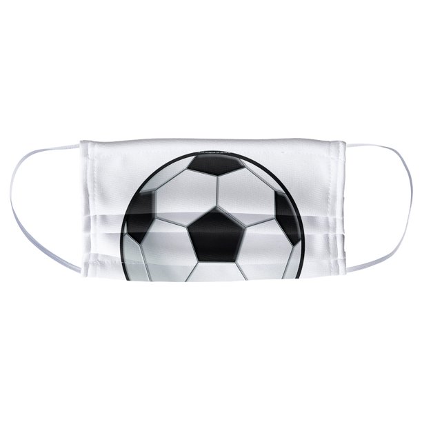 Soccer Ball Football 1Ply Reusable Face Mask Covering, Unisex