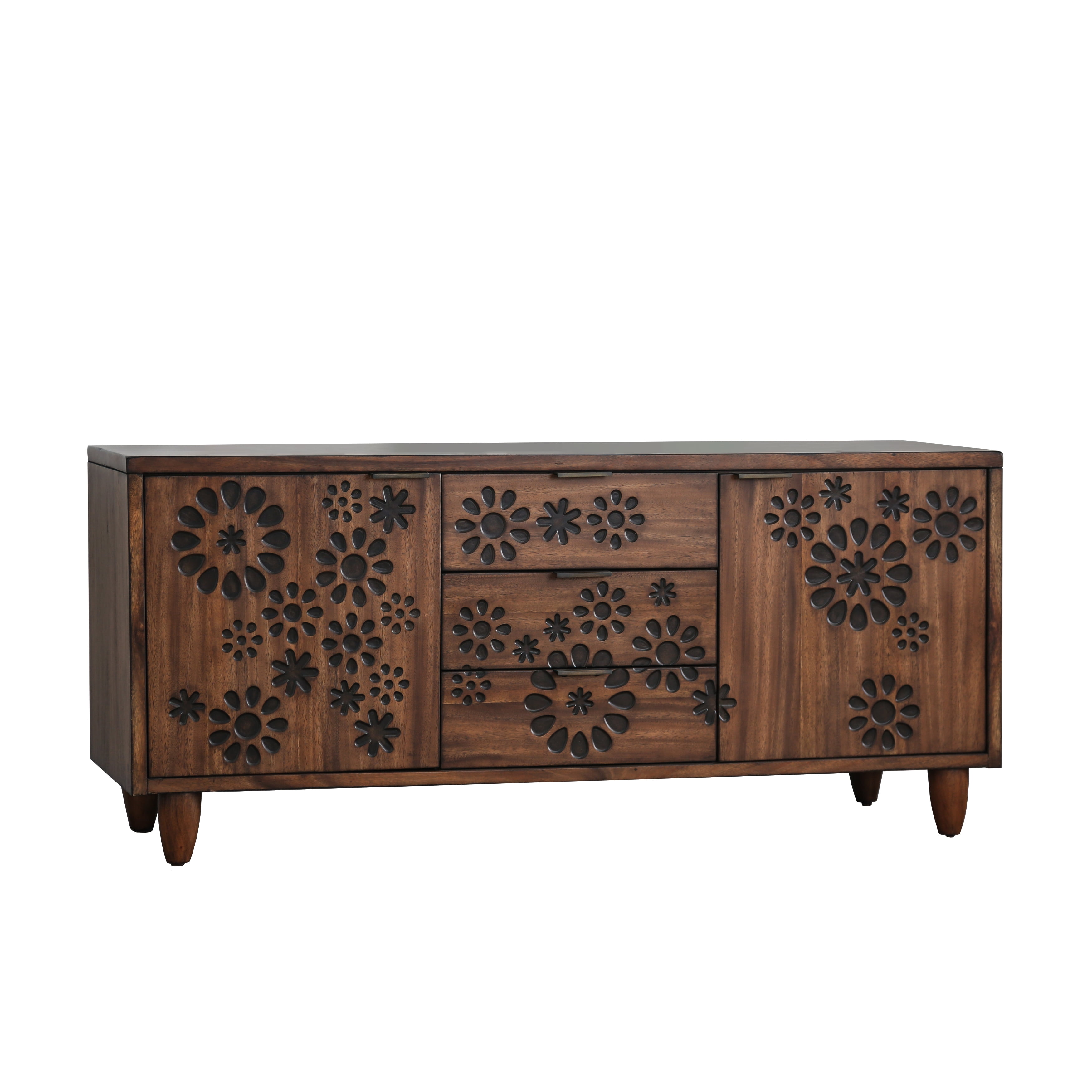 Furniture Of America Lila Fl Carved Wooden Tv Stand Com
