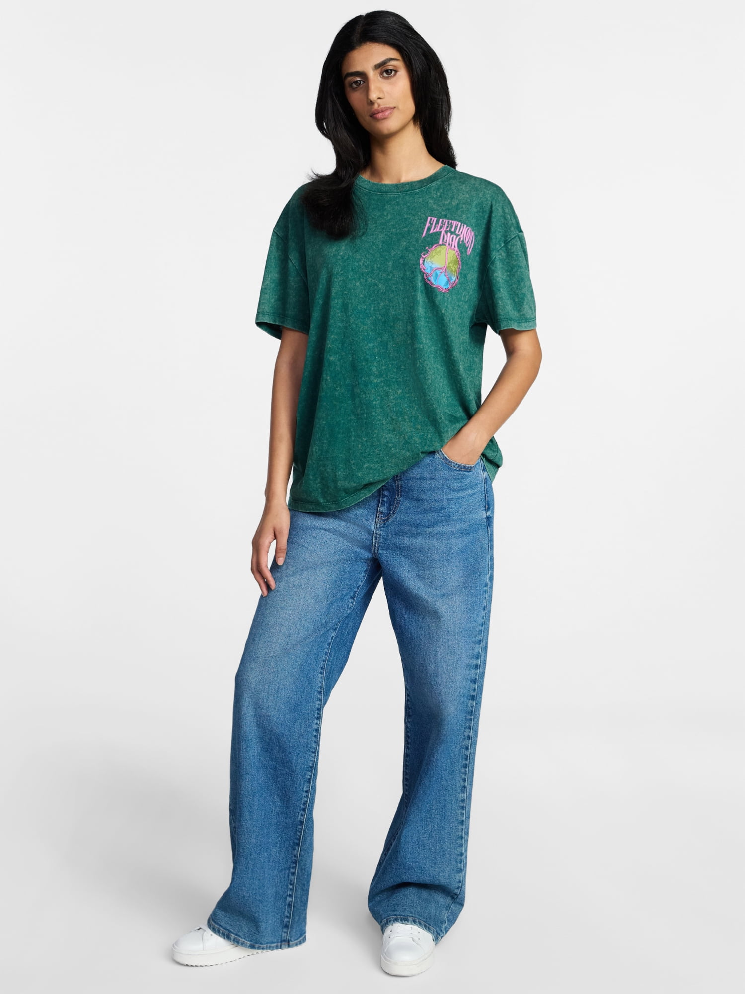 Fleetwood Mac Women's Graphic Print Tour Tee with Short Sleeves, Sizes XXS-XXL