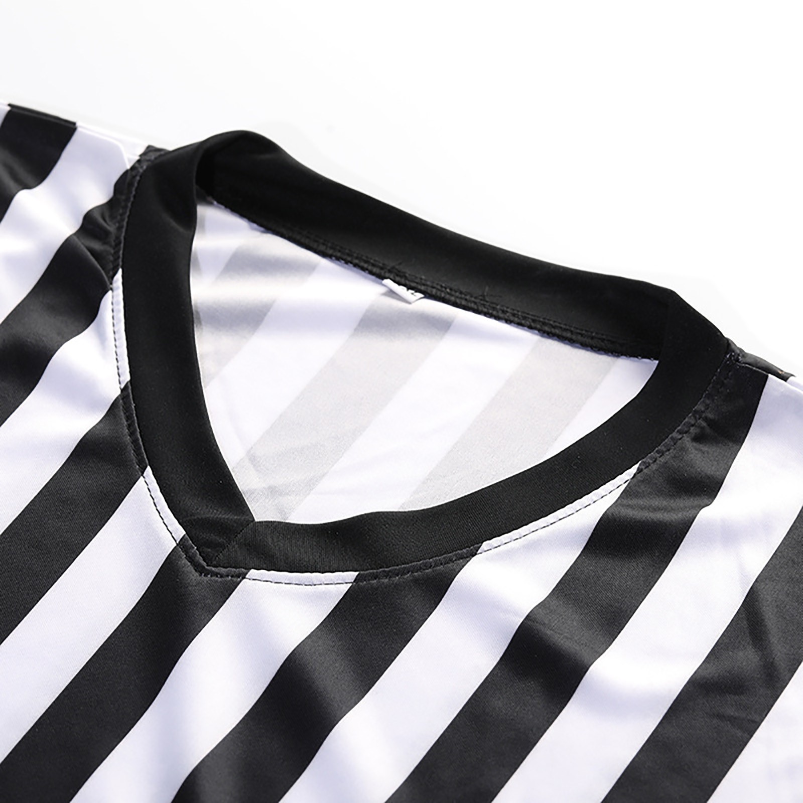 Playera de árbitro con cuello en V y rayas, ligera y deportiva 3