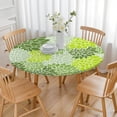 thumbnail image 3 of Stain Resistant Boho Tablecloth 44 Inch Round, Floral Print with Elastic Edge for 38-42 Inch Tables, Wipe Clean Surface, 3 of 7