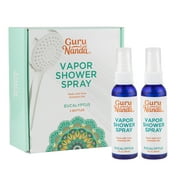 GuruNanda Eucalyptus Essential Oil Aromatherapy Vapor Shower Spray - Pack of 2 - 2 Fl. Oz. Each
